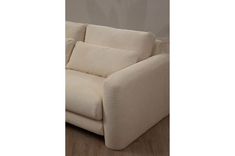 Makhan Sofa med Sjeselong 3-seter - Beige - Møbler - Sofaer - Sofa med sjeselong