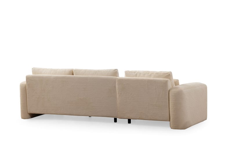 Makhan Sofa med Sjeselong 3-seter - Beige - Møbler - Sofaer - Sofa med sjeselong