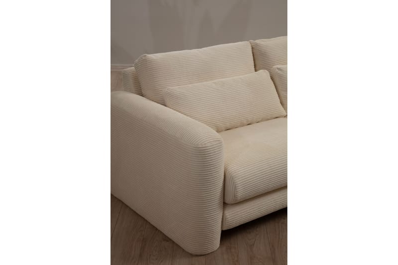 Makhan Sofa med Sjeselong 3-seter - Beige - Møbler - Sofaer - Sofa med sjeselong