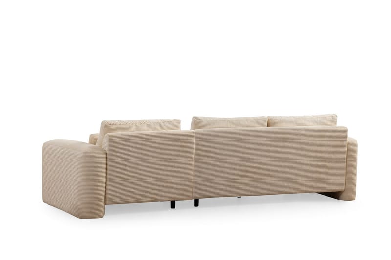 Makhan Sofa med Sjeselong 3-seter - Beige - Møbler - Sofaer - Sofa med sjeselong