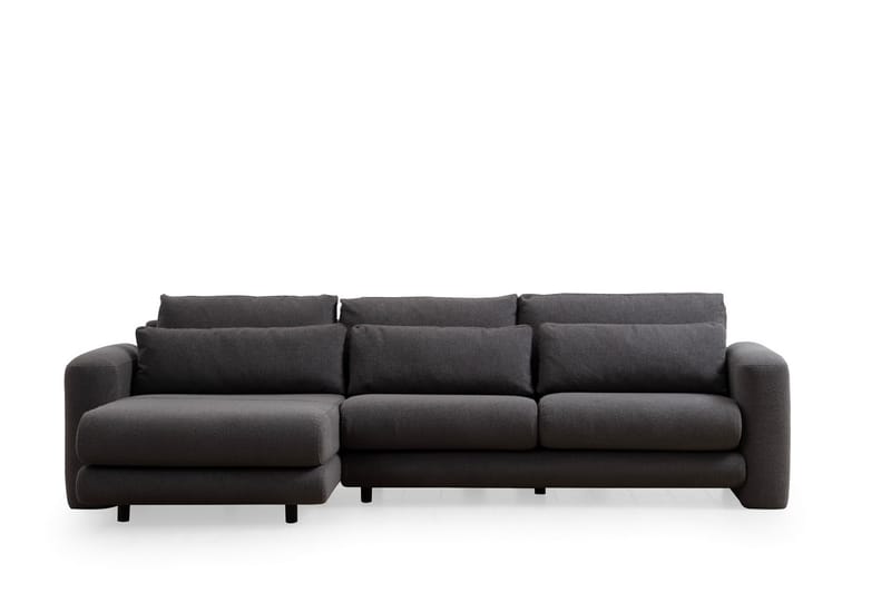 Makhan Sofa med Sjeselong 3-seter - Grå - Møbler - Sofaer - Sofa med sjeselong