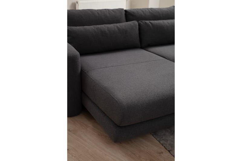 Makhan Sofa med Sjeselong 3-seter - Grå - Møbler - Sofaer - Sofa med sjeselong