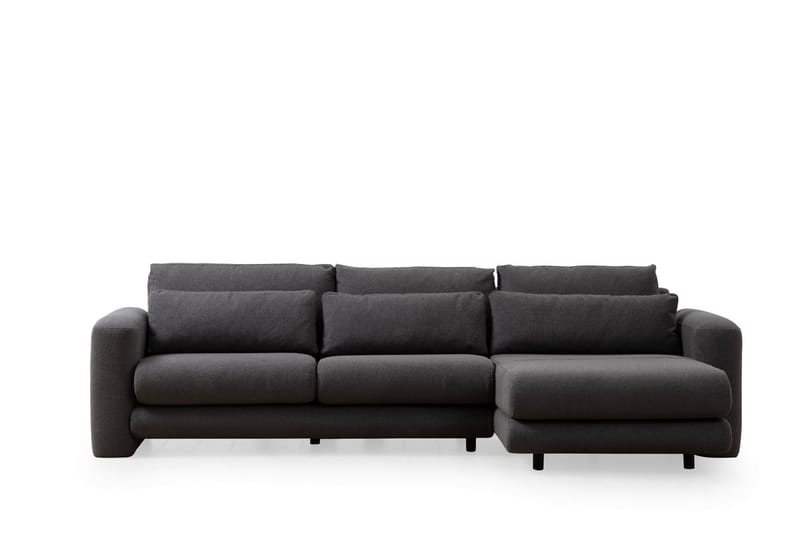 Makhan Sofa med Sjeselong 3-seter - Grå - Møbler - Sofaer - Sofa med sjeselong