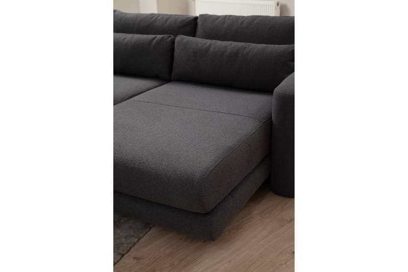 Makhan Sofa med Sjeselong 3-seter - Grå - Møbler - Sofaer - Sofa med sjeselong