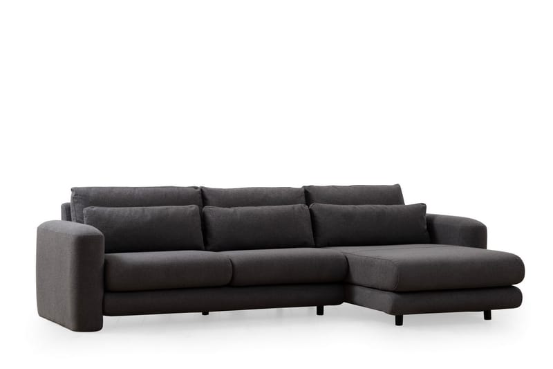 Makhan Sofa med Sjeselong 3-seter - Grå - Møbler - Sofaer - Sofa med sjeselong