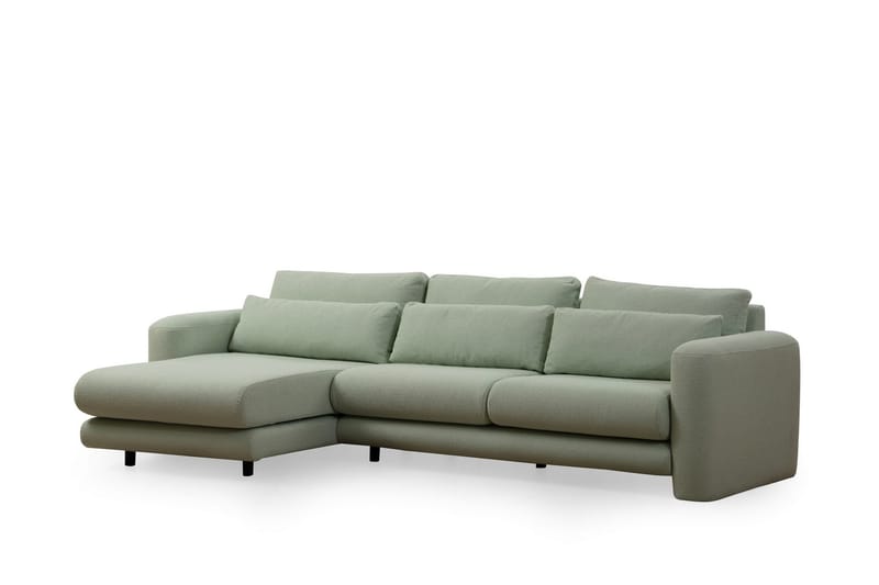 Makhan Sofa med Sjeselong 3-seter - Grønn - Møbler - Sofaer - Sofa med sjeselong