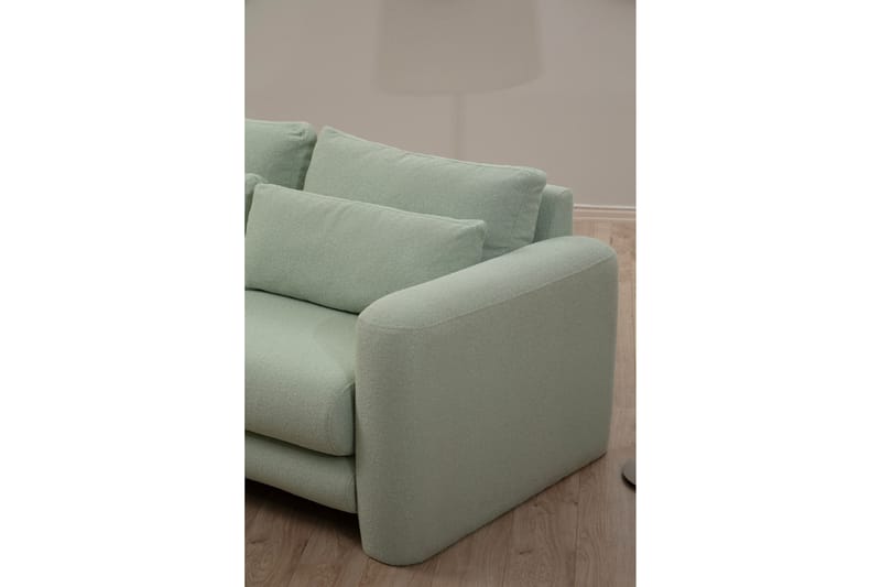 Makhan Sofa med Sjeselong 3-seter - Grønn - Møbler - Sofaer - Sofa med sjeselong