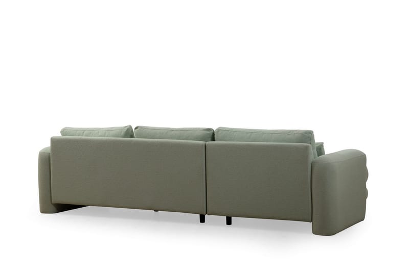 Makhan Sofa med Sjeselong 3-seter - Grønn - Møbler - Sofaer - Sofa med sjeselong