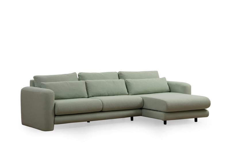 Makhan Sofa med Sjeselong 3-seter - Grønn - Møbler - Sofaer - Sofa med sjeselong