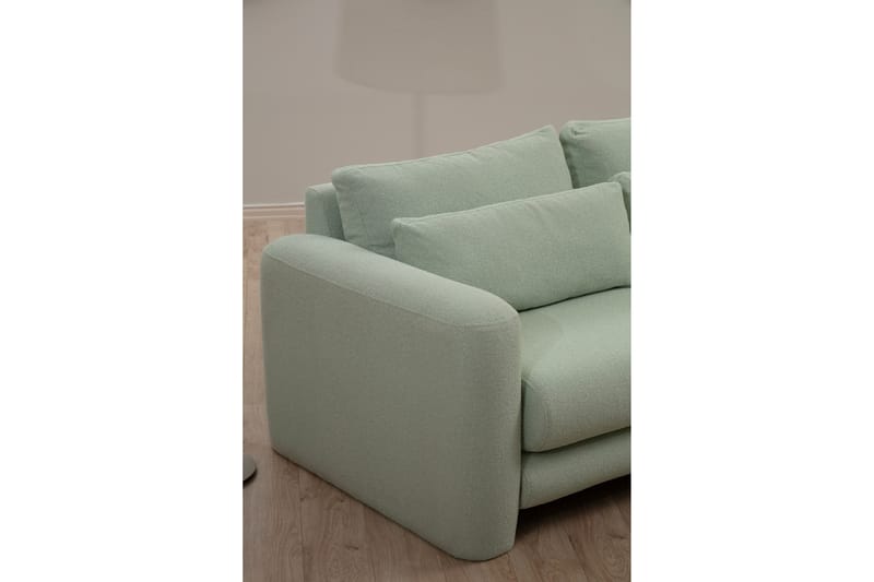 Makhan Sofa med Sjeselong 3-seter - Grønn - Møbler - Sofaer - Sofa med sjeselong