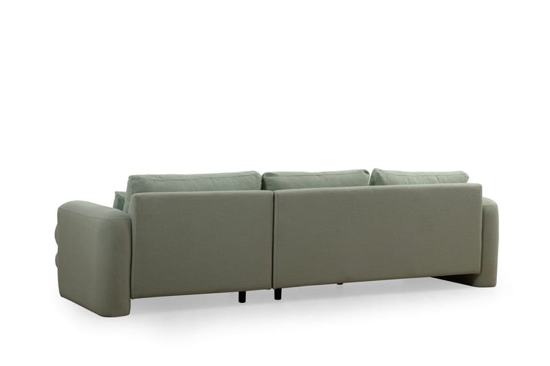 Makhan Sofa med Sjeselong 3-seter - Grønn - Møbler - Sofaer - Sofa med sjeselong