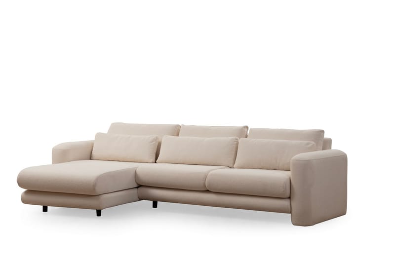 Makhan Sofa med Sjeselong 3-seter - Lys beige - Møbler - Sofaer - Sofa med sjeselong