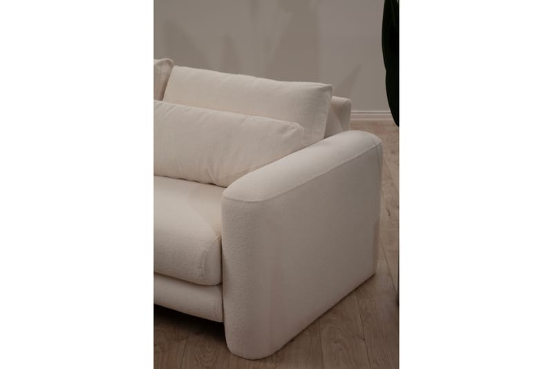 Makhan Sofa med Sjeselong 3-seter - Lys beige - Møbler - Sofaer - Sofa med sjeselong