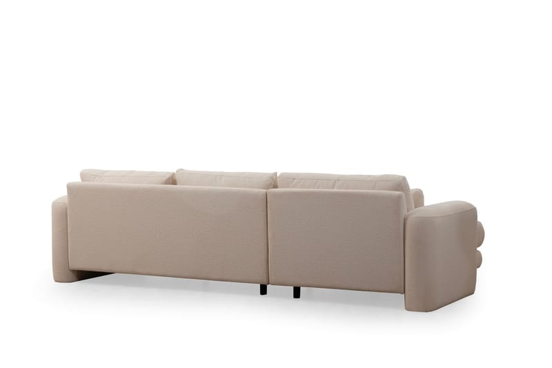 Makhan Sofa med Sjeselong 3-seter - Lys beige - Møbler - Sofaer - Sofa med sjeselong