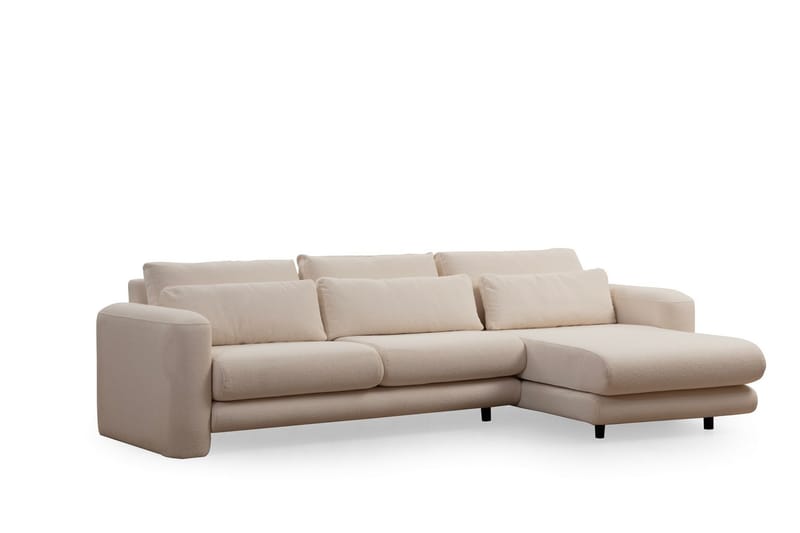 Makhan Sofa med Sjeselong 3-seter - Lys beige - Møbler - Sofaer - Sofa med sjeselong