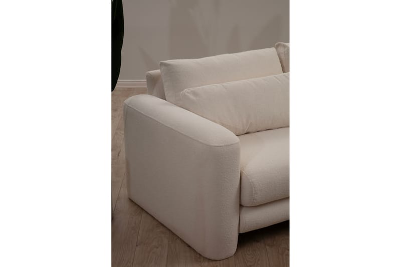 Makhan Sofa med Sjeselong 3-seter - Lys beige - Møbler - Sofaer - Sofa med sjeselong