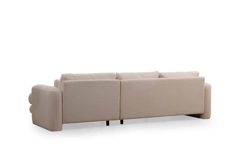 Makhan Sofa med Sjeselong 3-seter - Lys beige - Møbler - Sofaer - Sofa med sjeselong