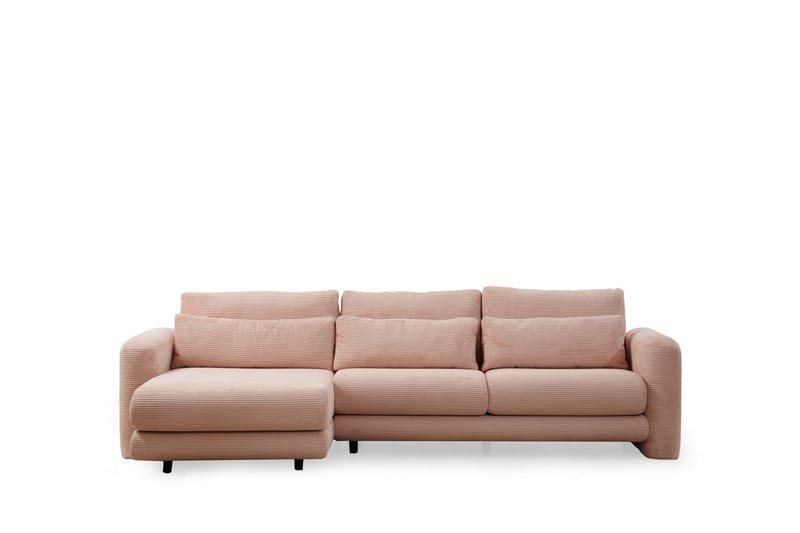 Makhan Sofa med Sjeselong 3-seter - Rosa - Møbler - Sofaer - Sofa med sjeselong