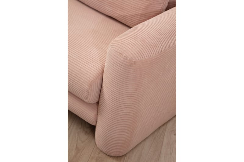 Makhan Sofa med Sjeselong 3-seter - Rosa - Møbler - Sofaer - Sofa med sjeselong