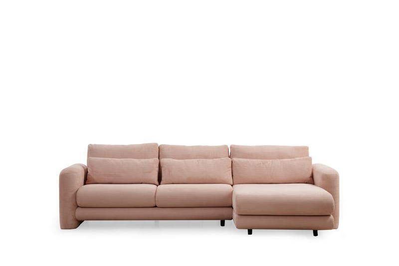 Makhan Sofa med Sjeselong 3-seter - Rosa - Møbler - Sofaer - Sofa med sjeselong