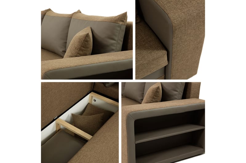 Marheim Sofa med Divan 3-seter - Beige - Møbler - Sofaer - Sofa med sjeselong