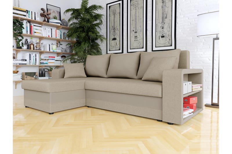 Marheim Sofa med Divan 3-seter - Beige - Møbler - Sofaer - Sofa med sjeselong