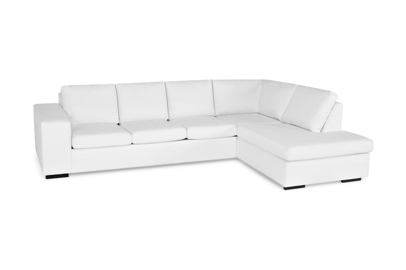 Memphis Sofa med Sjeselong Large Høyre Kunstlær - Hvit - Møbler - Sofaer - Sofa med sjeselong