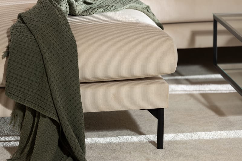 Menard 3-seters L Sofa Manchester med Sjeselong Venstre - Lys Beige / Natur - Møbler - Sofaer - Sofa med sjeselong