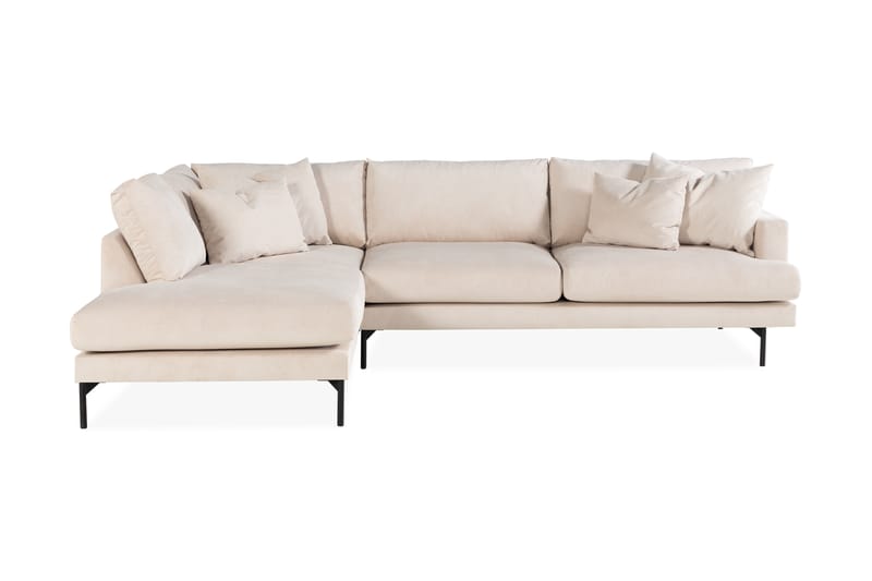 Menard 3-seters L Sofa Manchester med Sjeselong Venstre - Lys Beige / Natur - Møbler - Sofaer - Sofa med sjeselong