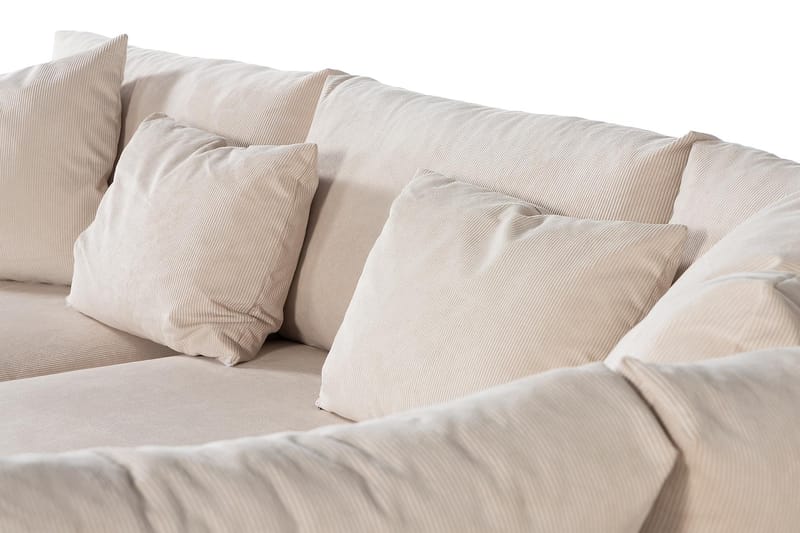 Menard 3-seters Sofa med Sjeselong Høyre - Beige - Møbler - Sofaer - Sofa med sjeselong