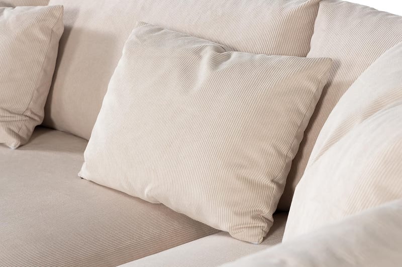 Menard 3-seters Sofa med Sjeselong Høyre - Beige - Møbler - Sofaer - Sofa med sjeselong