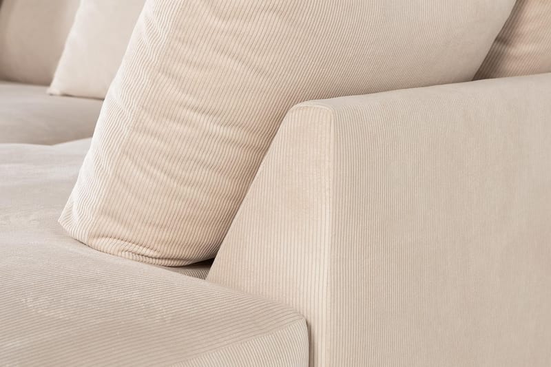 Menard 3-seters Sofa med Sjeselong Høyre - Beige - Møbler - Sofaer - Sofa med sjeselong