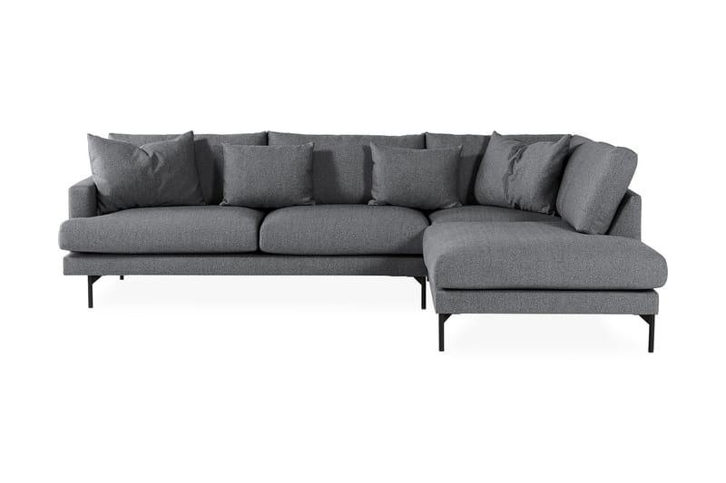 Menard 3-seters Sofa med Sjeselong Høyre - Mørkegrå - Møbler - Sofaer - Sofa med sjeselong