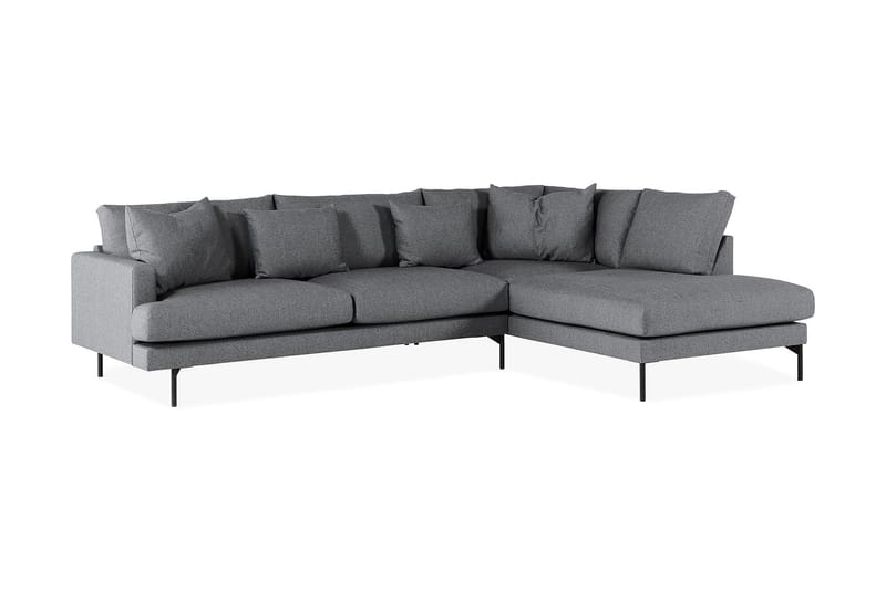 Menard 3-seters Sofa med Sjeselong Høyre - Mørkegrå - Møbler - Sofaer - Sofa med sjeselong