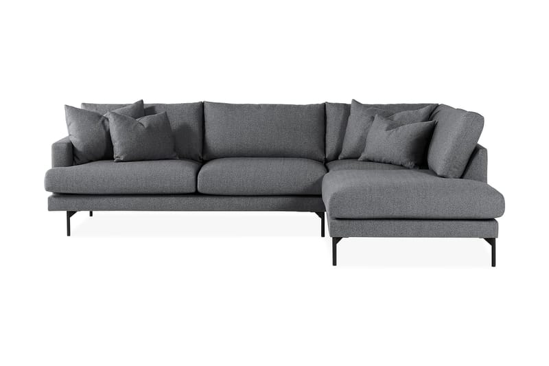 Menard 3-seters Sofa med Sjeselong Høyre - Mørkegrå - Møbler - Sofaer - Sofa med sjeselong