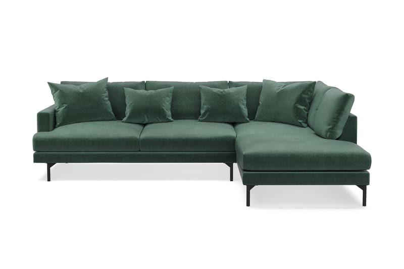 Menard 3-seters Sofa med Sjeselong Høyre - Sofa med sjeselong - Skinnsofaer - 2 seters sofa med divan - 3 seters sofa med divan - 4 seters sofa med divan - Fløyel sofaer