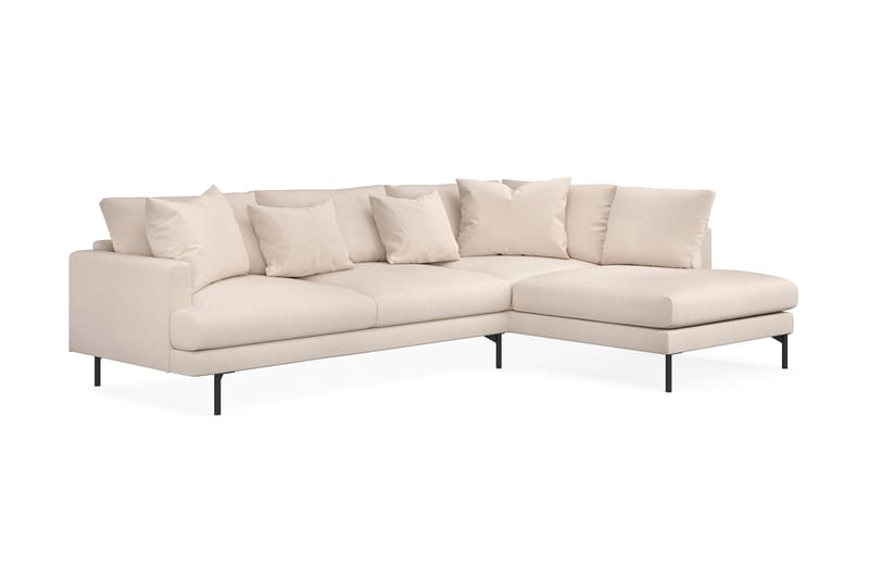 Menard 4-seters L Sofa med Sjeselong Høyre - Lys Beige / Natur - Møbler - Sofaer - Sofa med sjeselong