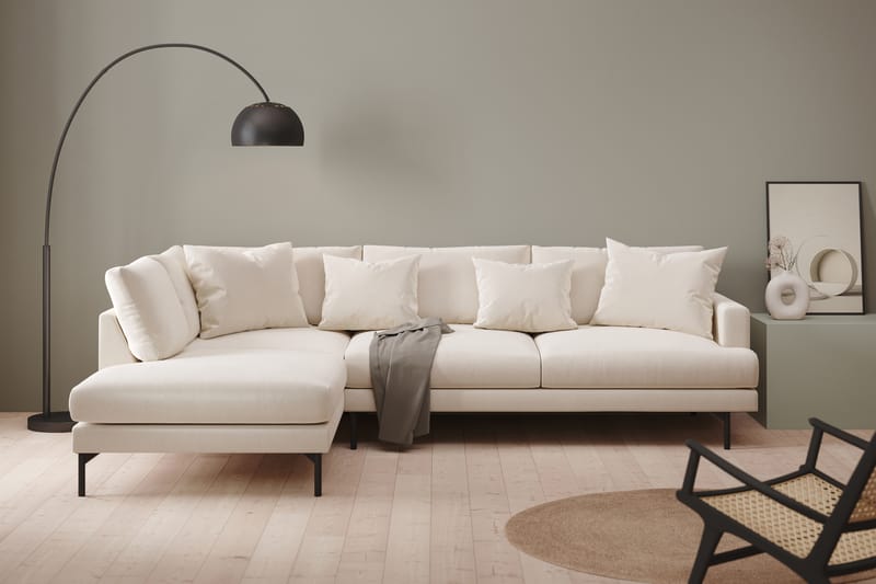 Menard 4-seters L Sofa med Sjeselong Venstre - Beige / Lys - Møbler - Sofaer - Sofa med sjeselong