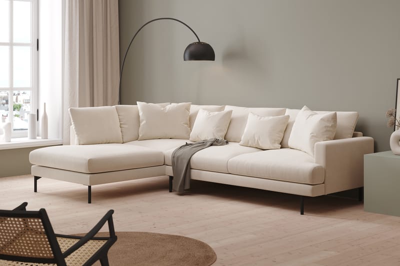 Menard 4-seters L Sofa med Sjeselong Venstre - Beige / Lys - Møbler - Sofaer - Sofa med sjeselong