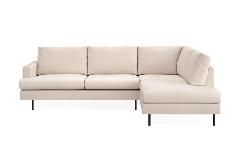 Menard Compact 4-seters L Sofa med Sjeselong Høyre - Beige - Møbler - Sofaer - Sofa med sjeselong