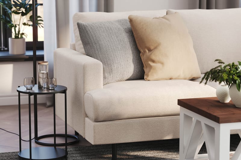 Menard Compact 4-seters L Sofa med Sjeselong Høyre - Beige - Møbler - Sofaer - Sofa med sjeselong