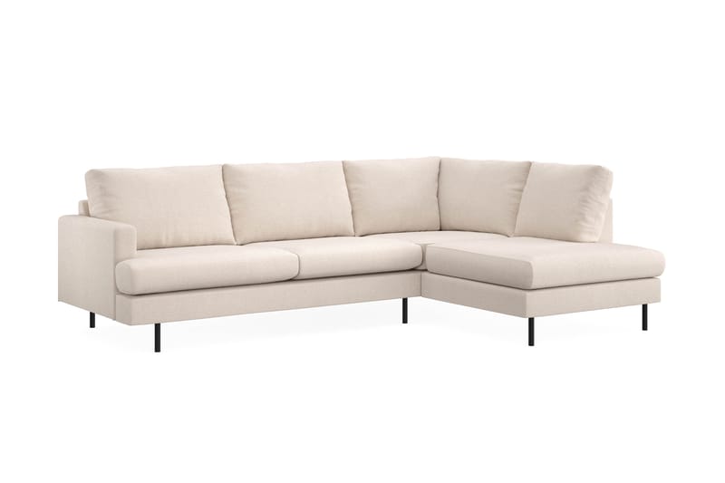 Menard Compact 4-seters L Sofa med Sjeselong Høyre - Beige - Møbler - Sofaer - Sofa med sjeselong