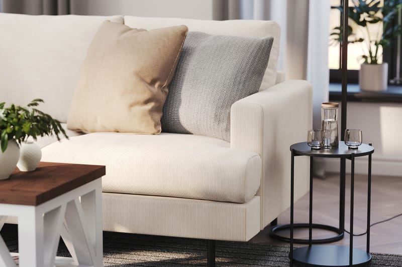 Menard Compact 4-seters L Sofa med Sjeselong Venstre - Lys Beige - Møbler - Sofaer - Sofa med sjeselong