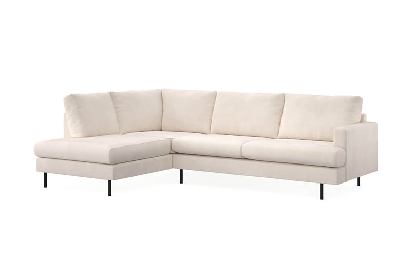 Menard Compact 4-seters L Sofa med Sjeselong Venstre - Lys Beige - Møbler - Sofaer - Sofa med sjeselong