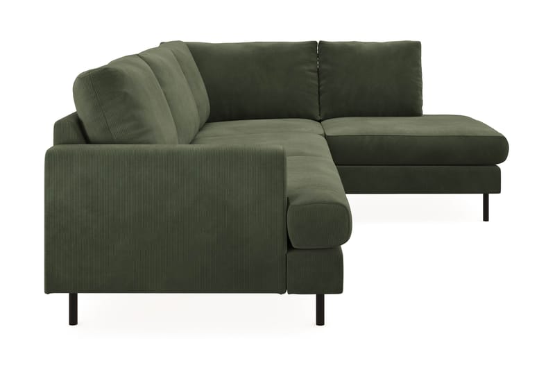 Menard Compact 4-seters Manchester L Sofa med Sjeselong Høyre - Grønn / Mørkegrønn - Møbler - Sofaer - Sofa med sjeselong