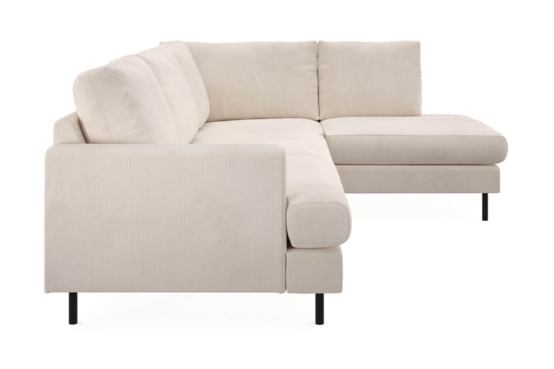 Menard Compact 4-seters Manchester L Sofa med Sjeselong Høyre - Lys Beige / Hvit - Møbler - Sofaer - Sofa med sjeselong