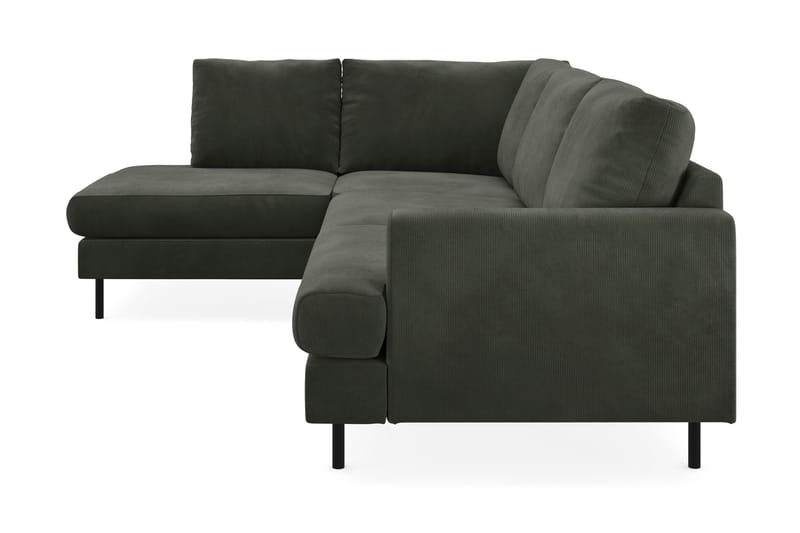 Menard Compact 4-seters Manchester L Sofa med Sjeselong Venstre - Mørkegrønn - Møbler - Sofaer - Sofa med sjeselong