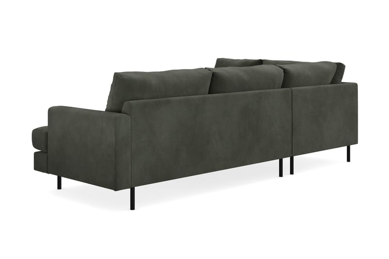 Menard Compact 4-seters Manchester L Sofa med Sjeselong Venstre - Mørkegrønn - Møbler - Sofaer - Sofa med sjeselong