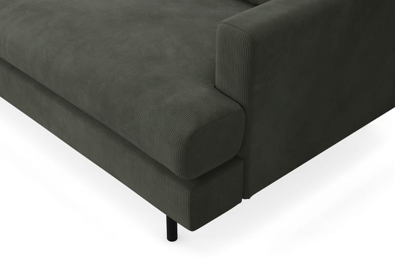 Menard Compact 4-seters Manchester L Sofa med Sjeselong Venstre - Mørkegrønn - Møbler - Sofaer - Sofa med sjeselong