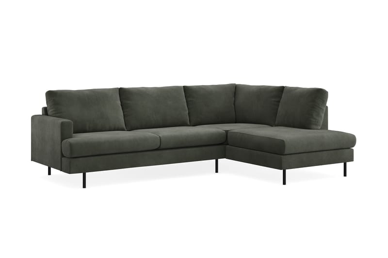 Menard Compact 4-seters Manchester L Sofa Sjeselong 4-seters - Mørkegrønn - Møbler - Sofaer - Sofa med sjeselong